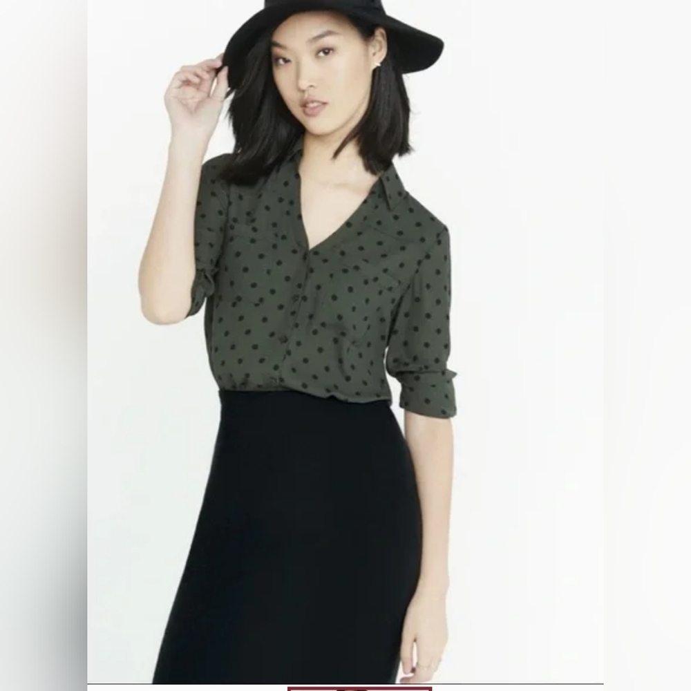 EXPRESS PORTOFINO SLIM FIT POLKA DOT